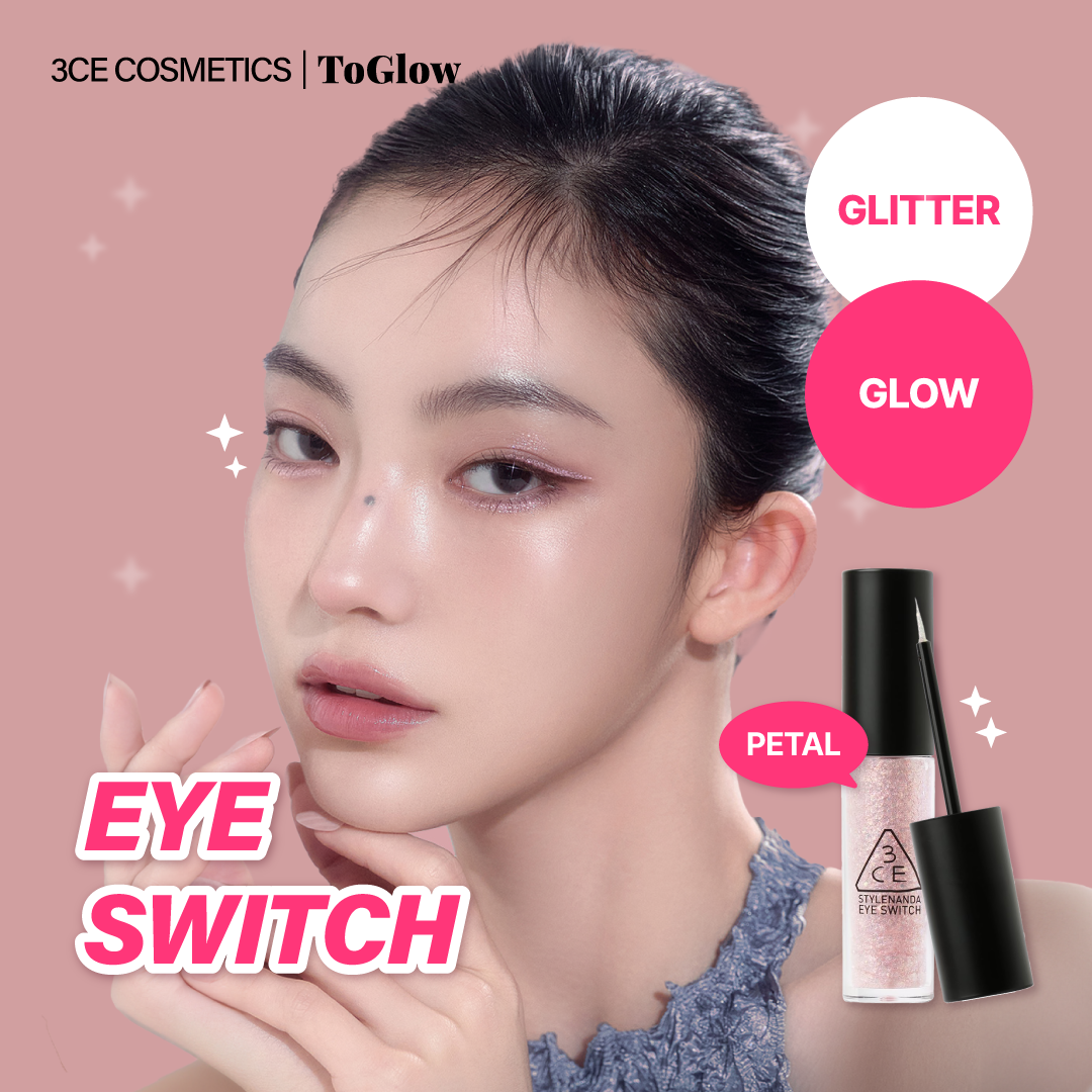[3CE] Eye Switch - Petal | Shimmering Pink Glitter for Eye Highlight