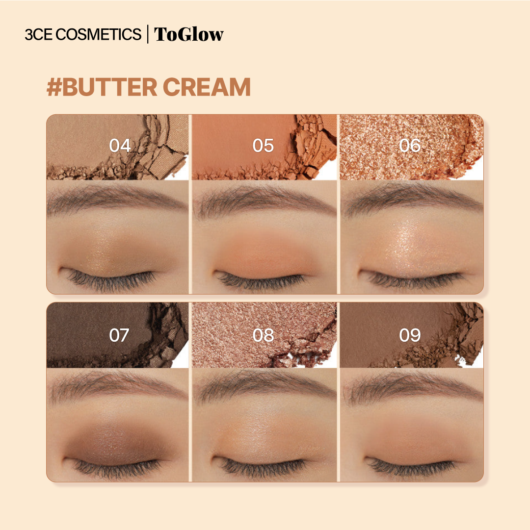 [3CE] Multi Eye Color Palette - Butter Cream | Soft Beige Palette for Natural Definition