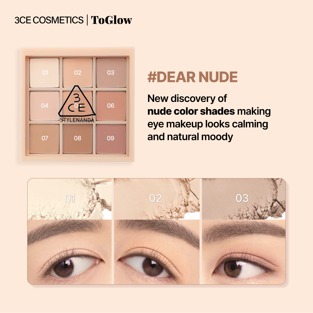 [3CE] Multi Eye Color Palette - Dear Nude | Neutral Nude Palette for Everyday Wear