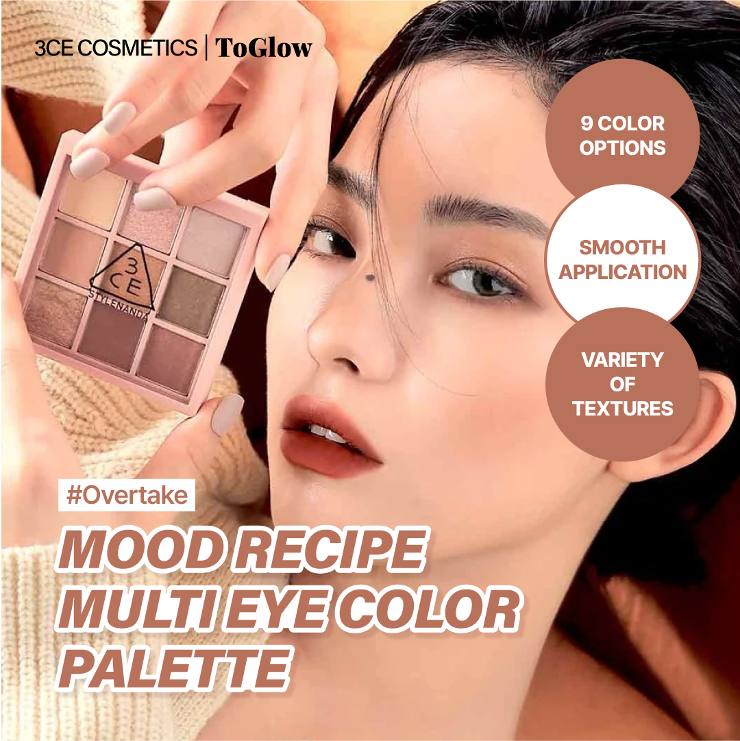 [3CE] Multi Eye Color Palette - Overtake | Warm Brown Palette for Timeless Daily Looks