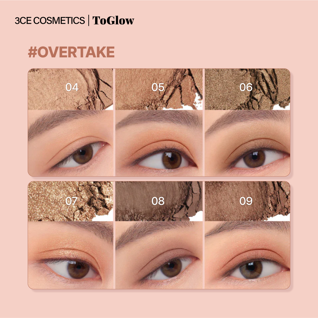 [3CE] Multi Eye Color Palette - Overtake | Warm Brown Palette for Timeless Daily Looks
