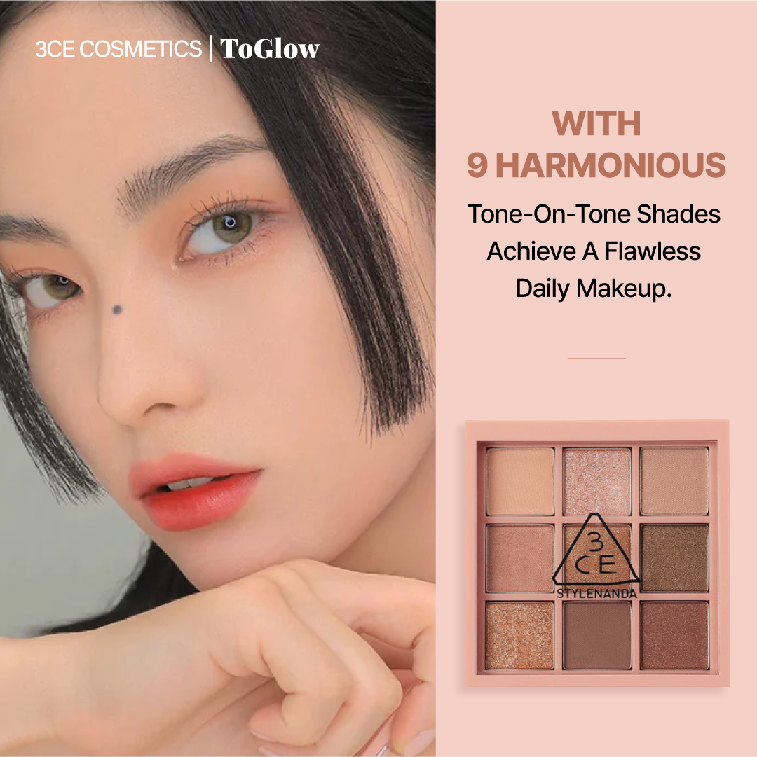 [3CE] Multi Eye Color Palette - Overtake | Warm Brown Palette for Timeless Daily Looks