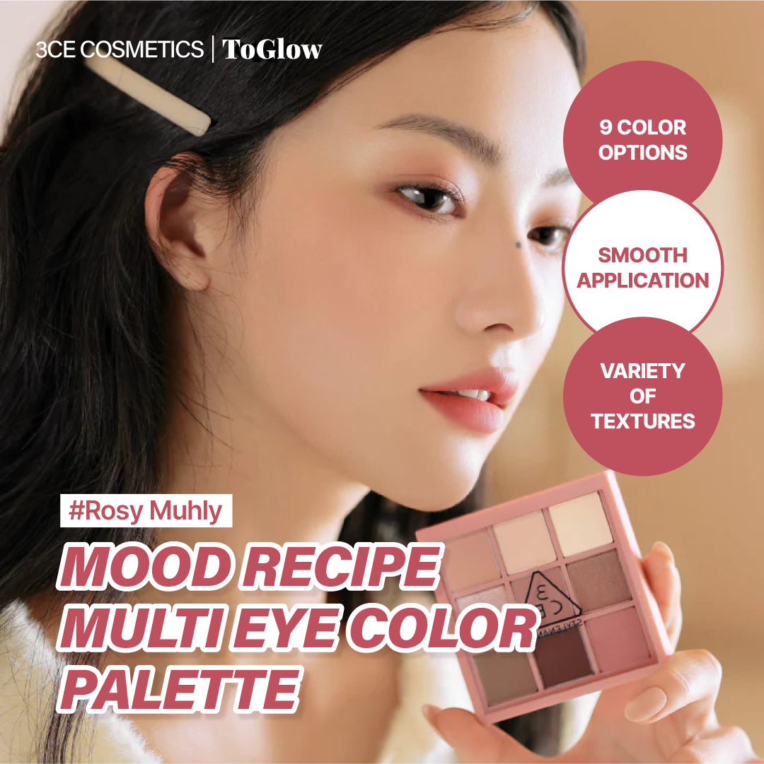 [3CE] Multi Eye Color Palette - Rosy Muhly | Pink Palette Inspired by Rosy Grasses