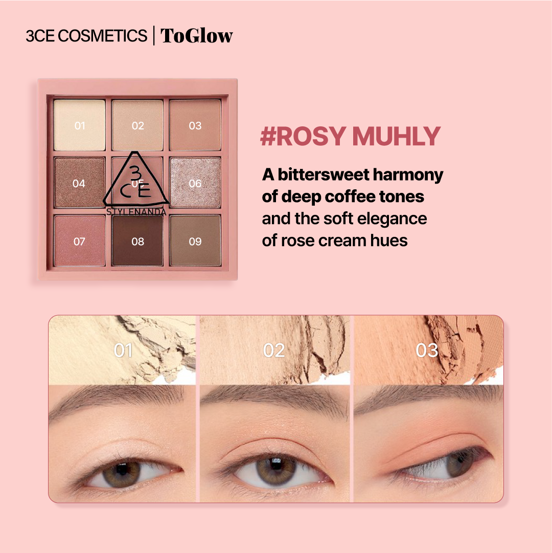 [3CE] Multi Eye Color Palette - Rosy Muhly | Pink Palette Inspired by Rosy Grasses