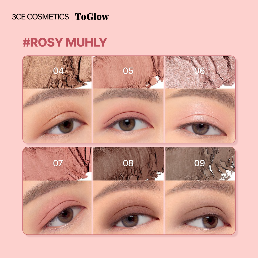 [3CE] Multi Eye Color Palette - Rosy Muhly | Pink Palette Inspired by Rosy Grasses