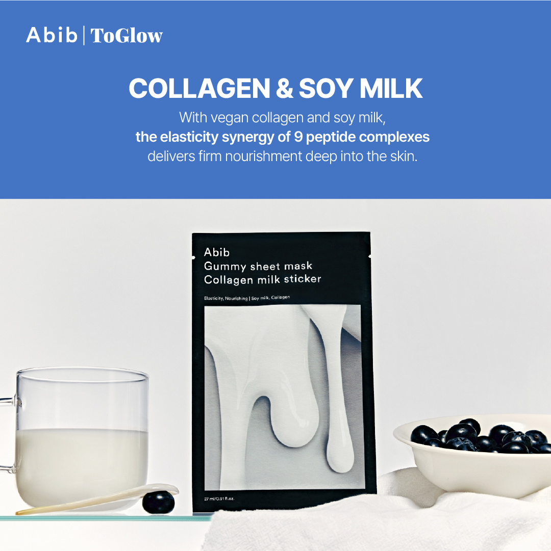 [Abib] Gummy Sheet Mask Collagen Milk Sticker (10pcs) | Firming & Nourishing Treatment