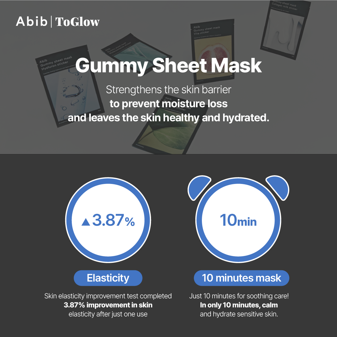 [Abib] Gummy Sheet Mask Collagen Milk Sticker (10pcs) | Firming & Nourishing Treatment