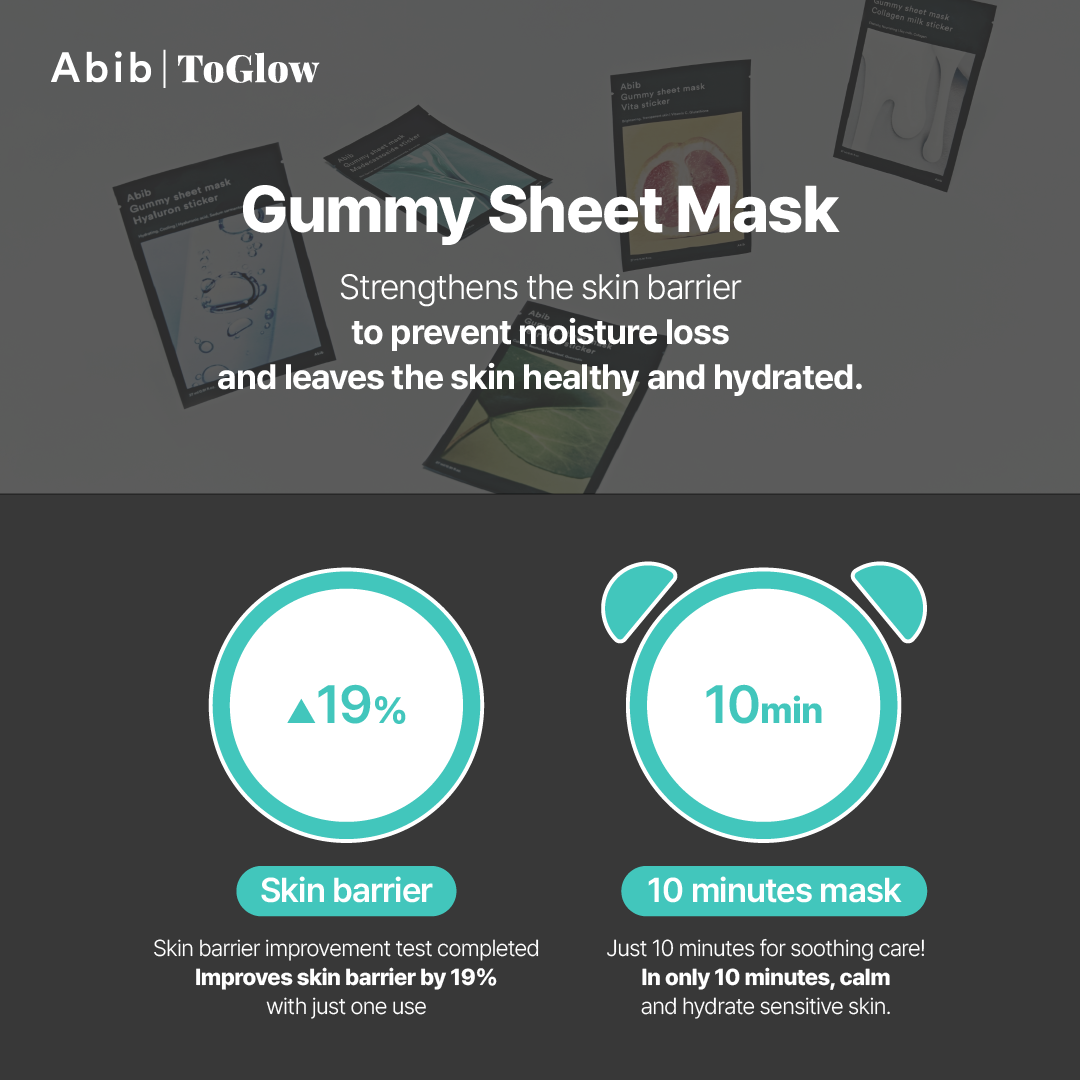 [Abib] Gummy Sheet Mask Madecassoside Sticker (10pcs) | Calming & Barrier Repair Care