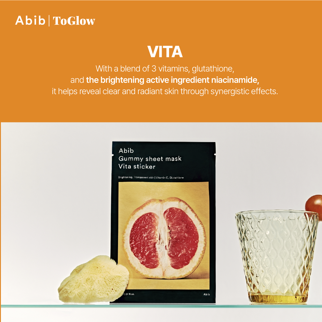 [Abib] Gummy Sheet Mask Vita Sticker (10pcs) | Brightening Energy & Glow