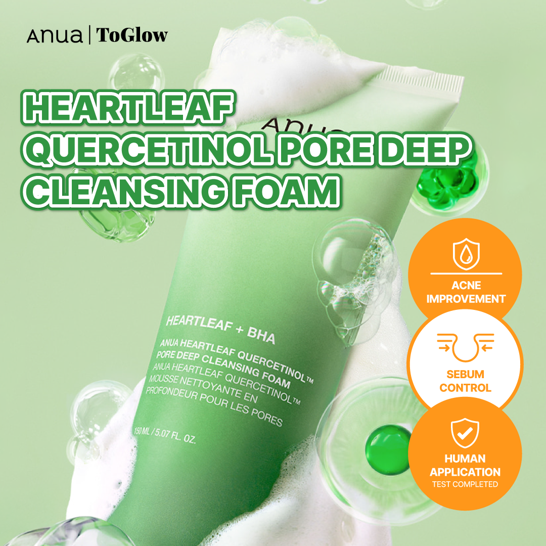 [Anua] Heartleaf Quercetinol Deep Cleansing Foam 150ml | Clears Acne & Unclogs Problem Pores