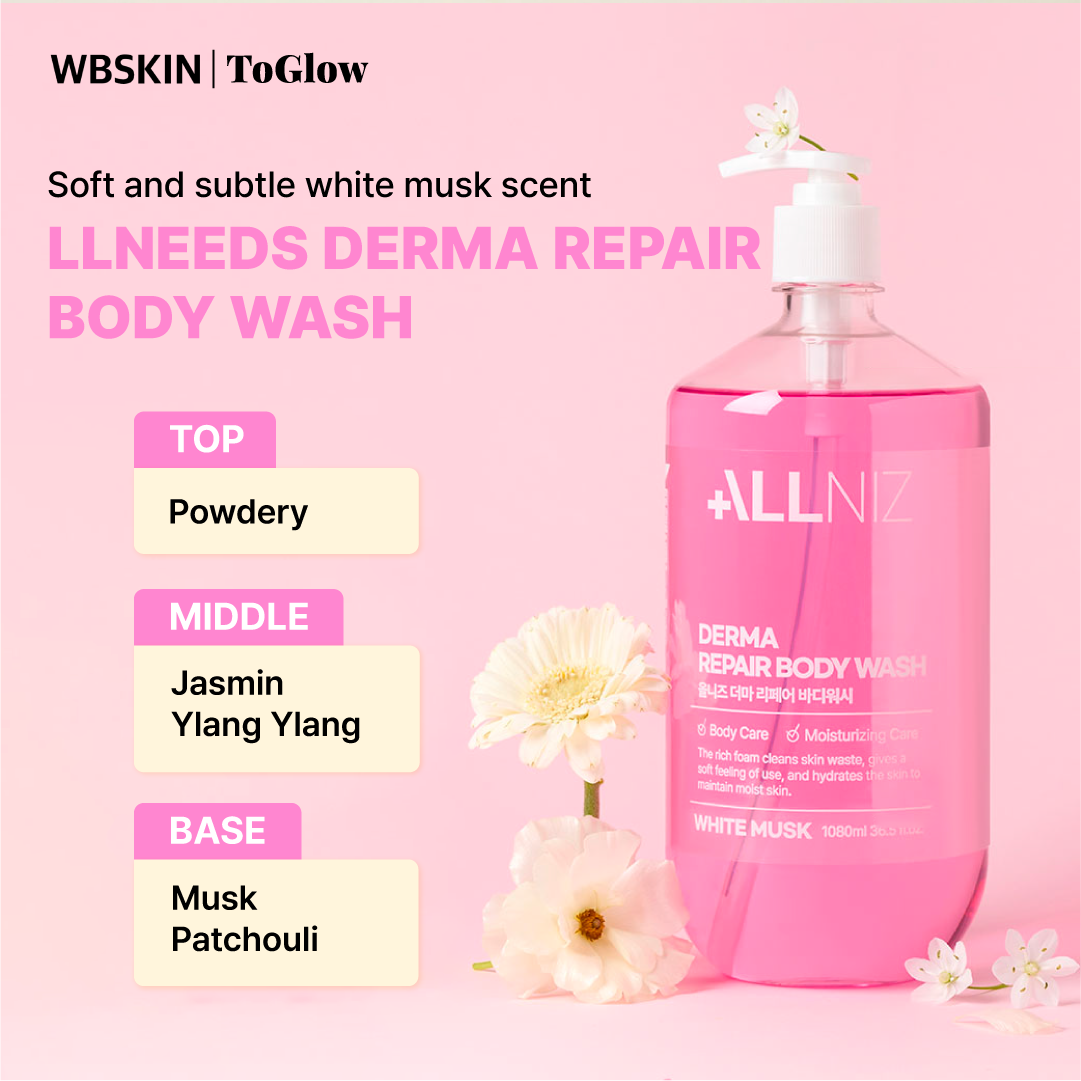 [ALLNIZ] Derma Repair Body Wash White Musk 1080ml | Gentle Cleanse with Fragrant Comfort