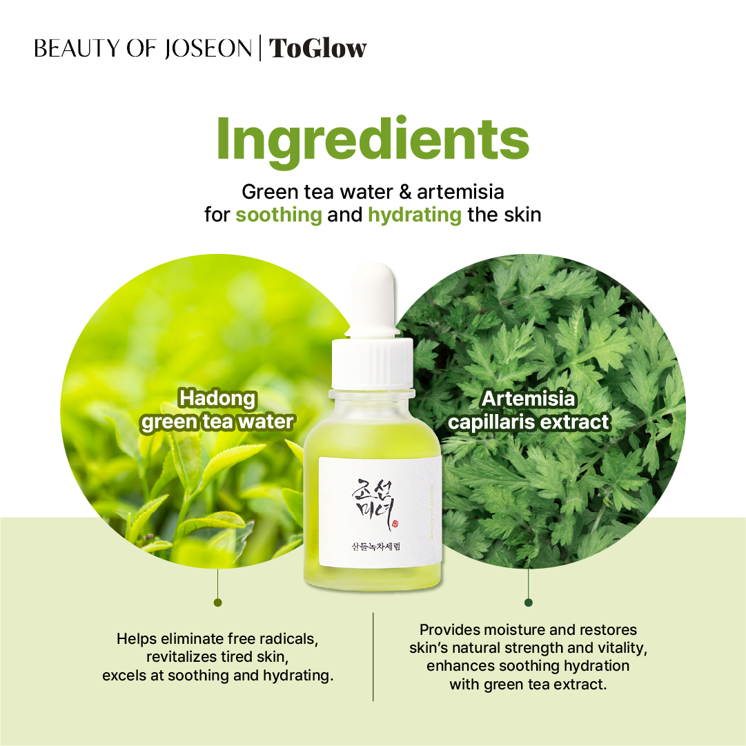 [Beauty Of Joseon] Calming Serum: Green Tea + Panthenol 30ml | Reduces Redness & Soothes Sensitive Skin