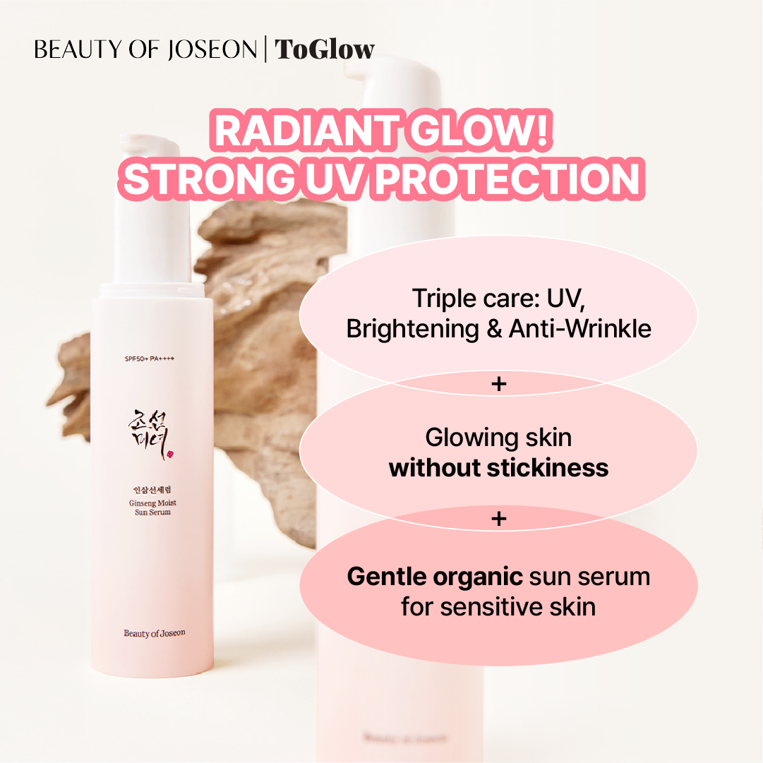 [Beauty Of Joseon] Ginseng Moist Sun Serum SPF50+ PA++++ 50ml | Hydrates Dry Skin & Shields from Sun