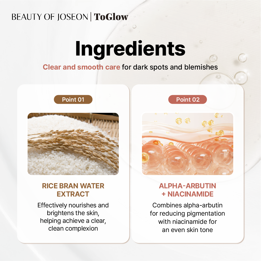 [Beauty Of Joseon] Glow Deep Serum: Rice + Alpha-Arbutin 30ml | Brightens Dark Spots & Corrects Uneven Tone