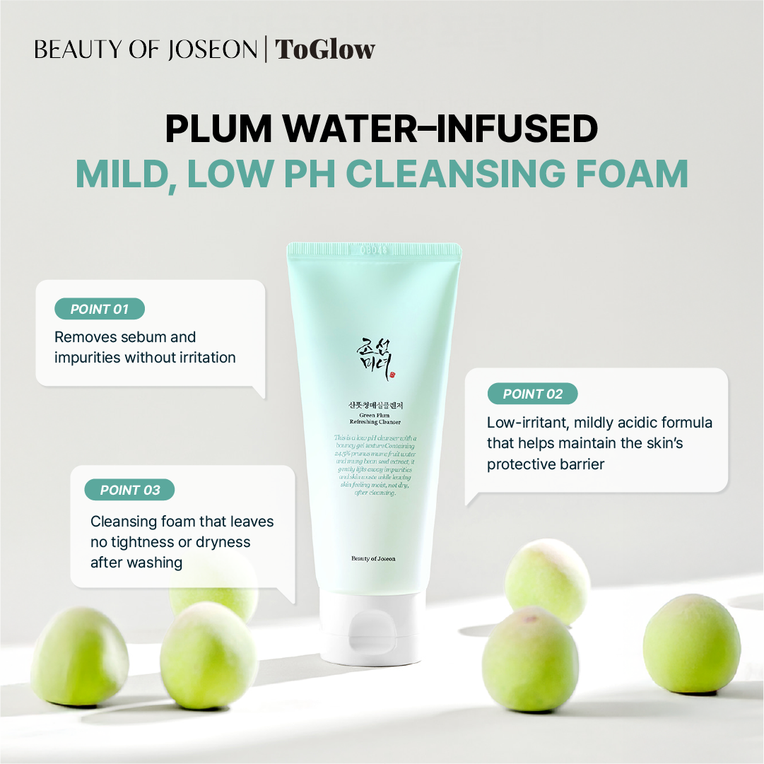 [Beauty Of Joseon] Green Plum Refreshing Cleanser 100ml | Removes Impurities & Controls Excess Oil