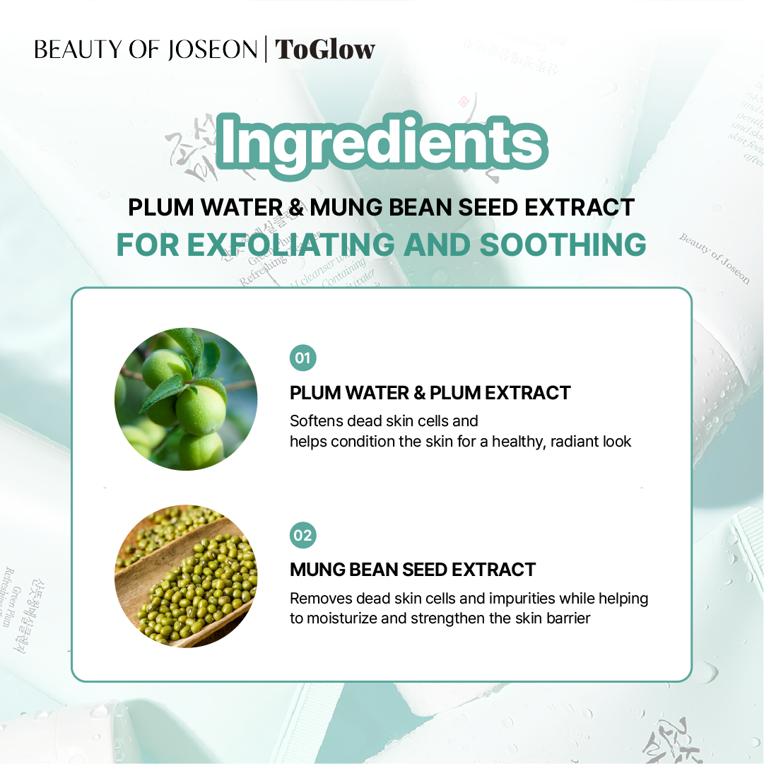 [Beauty Of Joseon] Green Plum Refreshing Cleanser 100ml | Removes Impurities & Controls Excess Oil