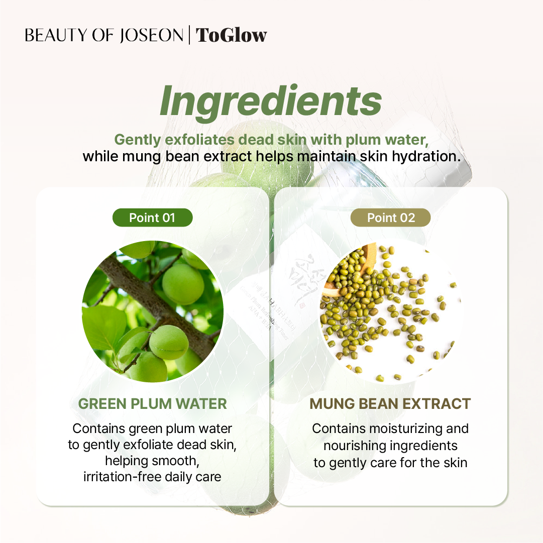 [Beauty Of Joseon] Green Plum Refreshing Toner: AHA + BHA 150ml | Smooths Rough Texture & Refines Enlarged Pores