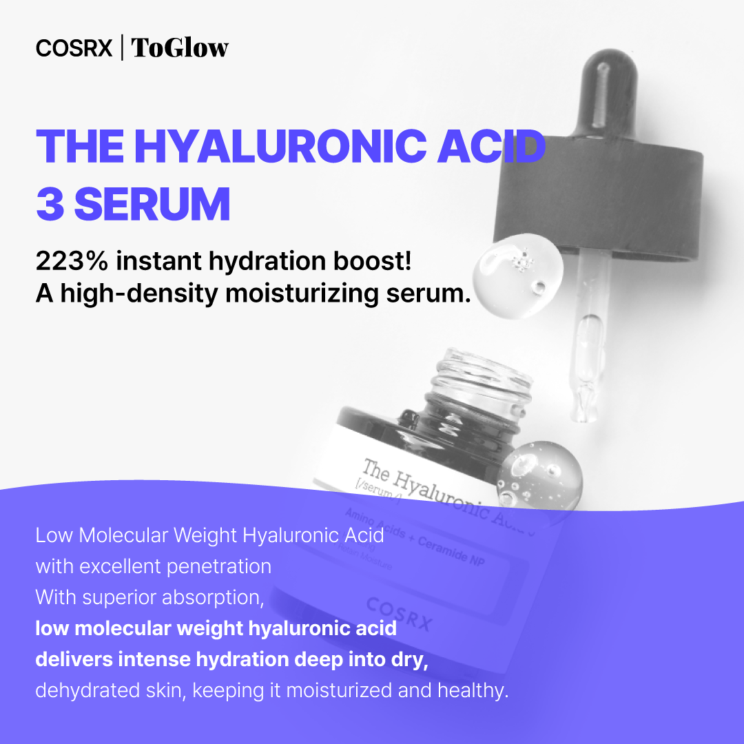 [COSRX] The Hyaluronic Acid 3 Serum 20ml | Deep Hydration & Plumping Effect
