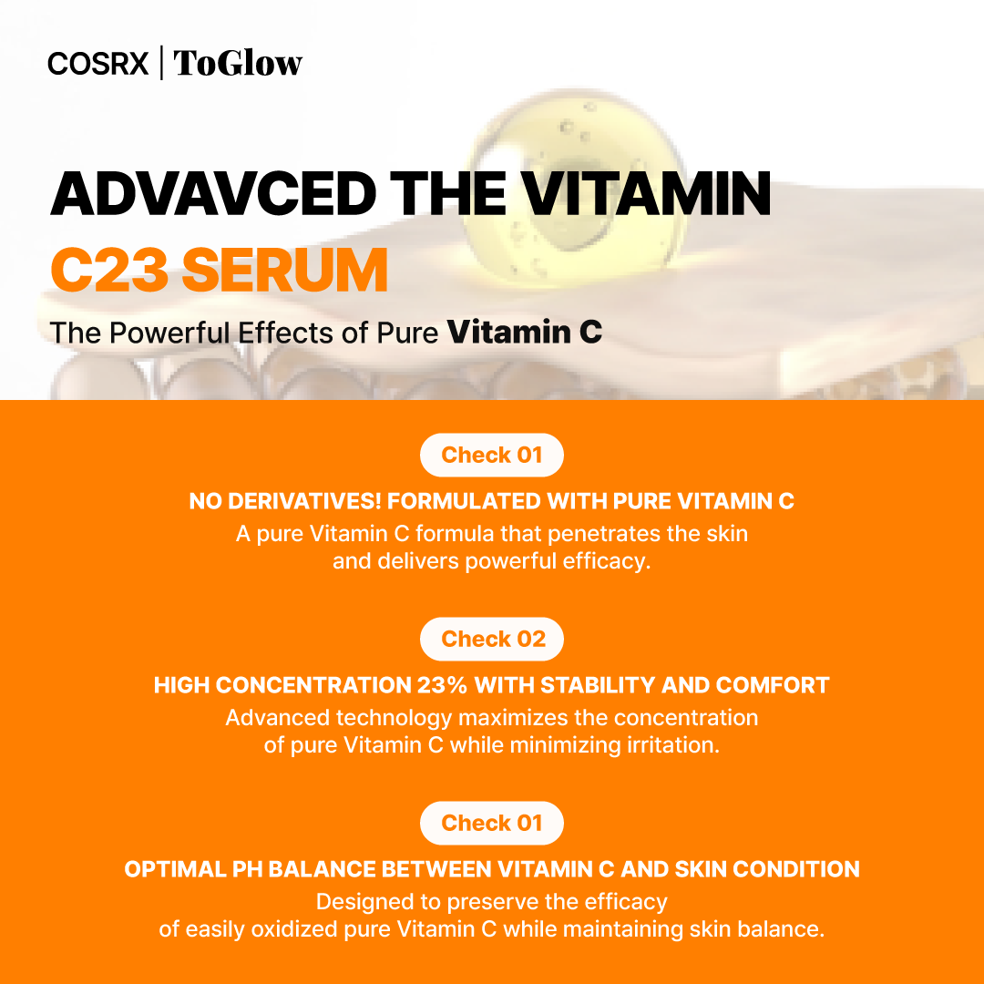 [COSRX] The Vitamin C 23 Serum 20ml | Brightening & Anti-Aging with Pure Vitamin C