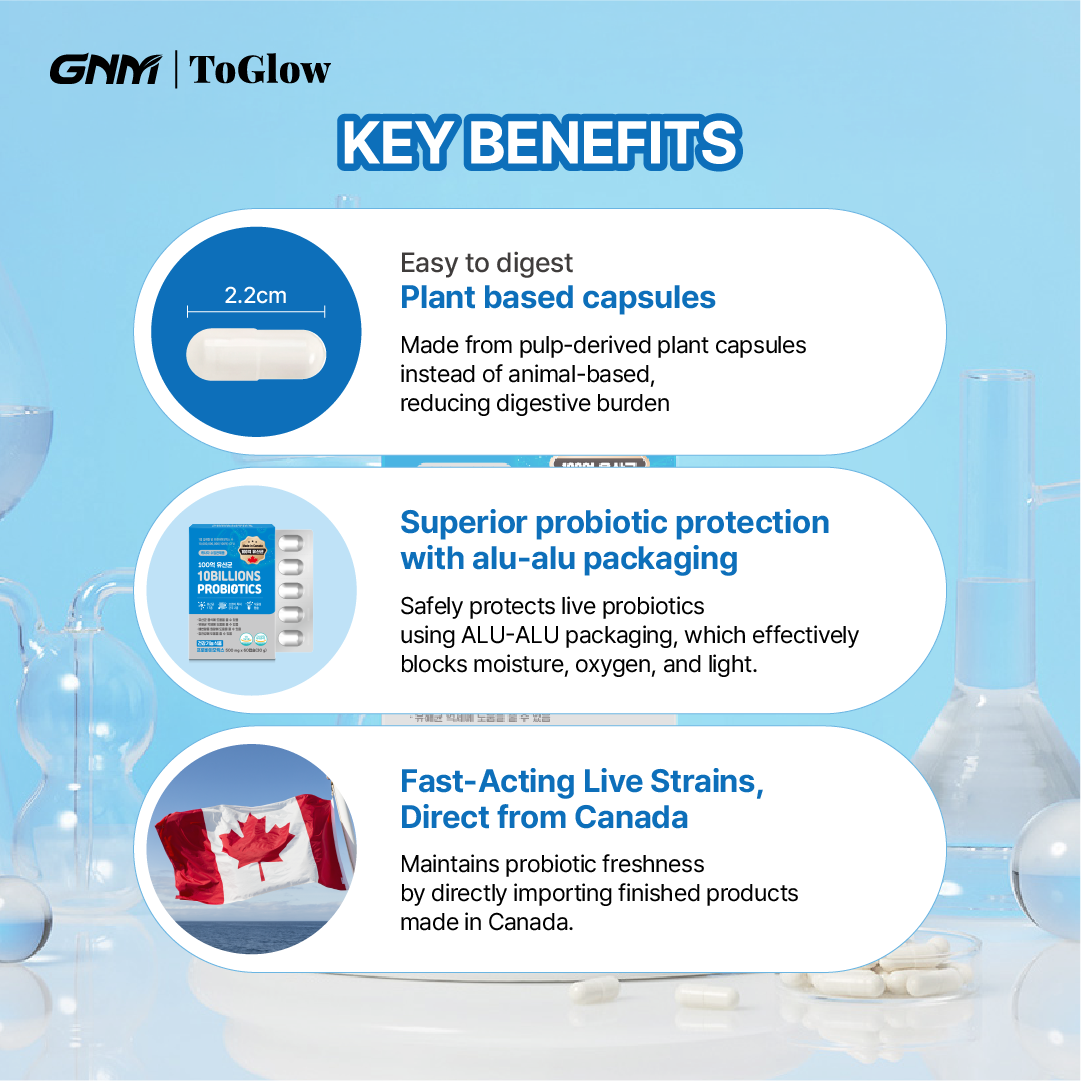 GNM 10 Billion Probiotics | Daily Probiotic Support for Gut Health