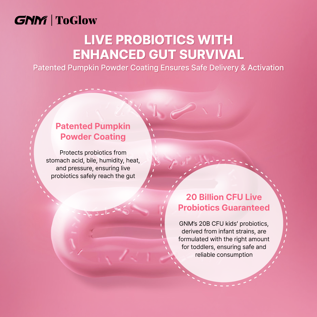 GNM 2 Billion Guaranteed Kids Probiotics (Infant Strain) | Gentle Digestive & Immune Support for Kids