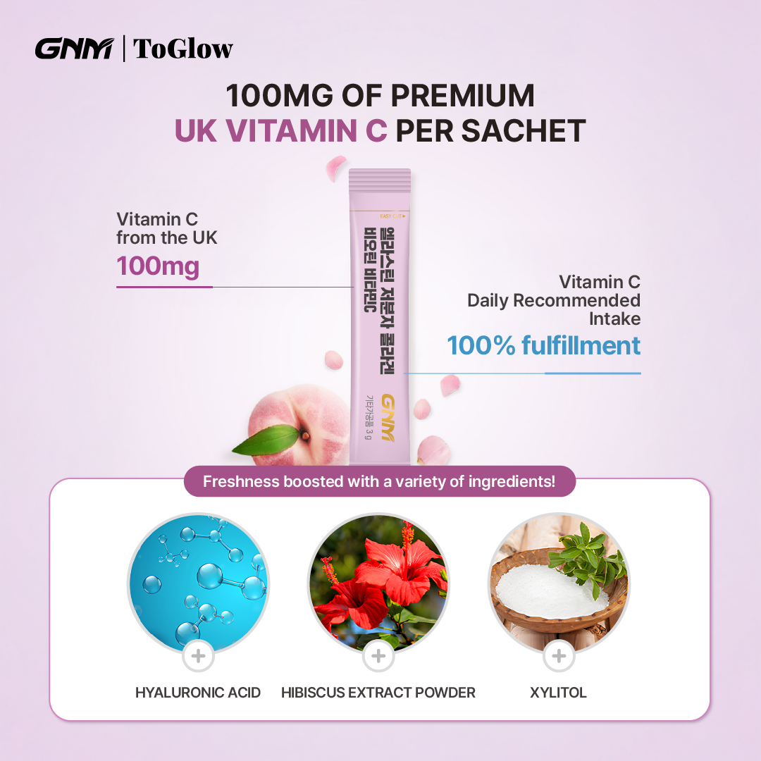 GNM Elastin Low Molecular Collagen Biotin Vitamin C | Beauty Support for Skin, Hair & Nails