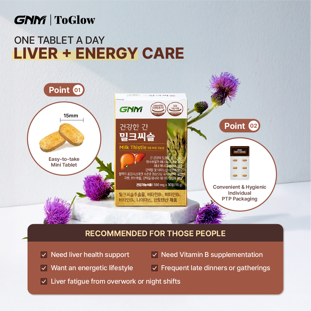 GNM Healthy Liver Milk Thistle Probiotics | Dual Care for Liver & Gut Health