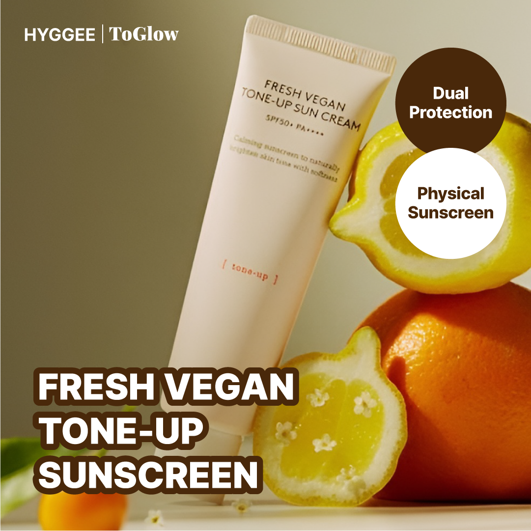 [HYGGEE] Fresh Vegan Tone-up Suncream 50ml SPF50+, PA++++ | Brightens Tone, Strong UV Defense