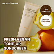 [HYGGEE] Fresh Vegan Tone-up Suncream 50ml SPF50+, PA++++ | Brightens Tone, Strong UV Defense
