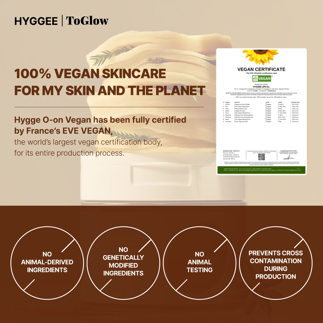 [HYGGEE] Own Vegan Calming Pad 70pcs | Soothes, Tones & Refreshes