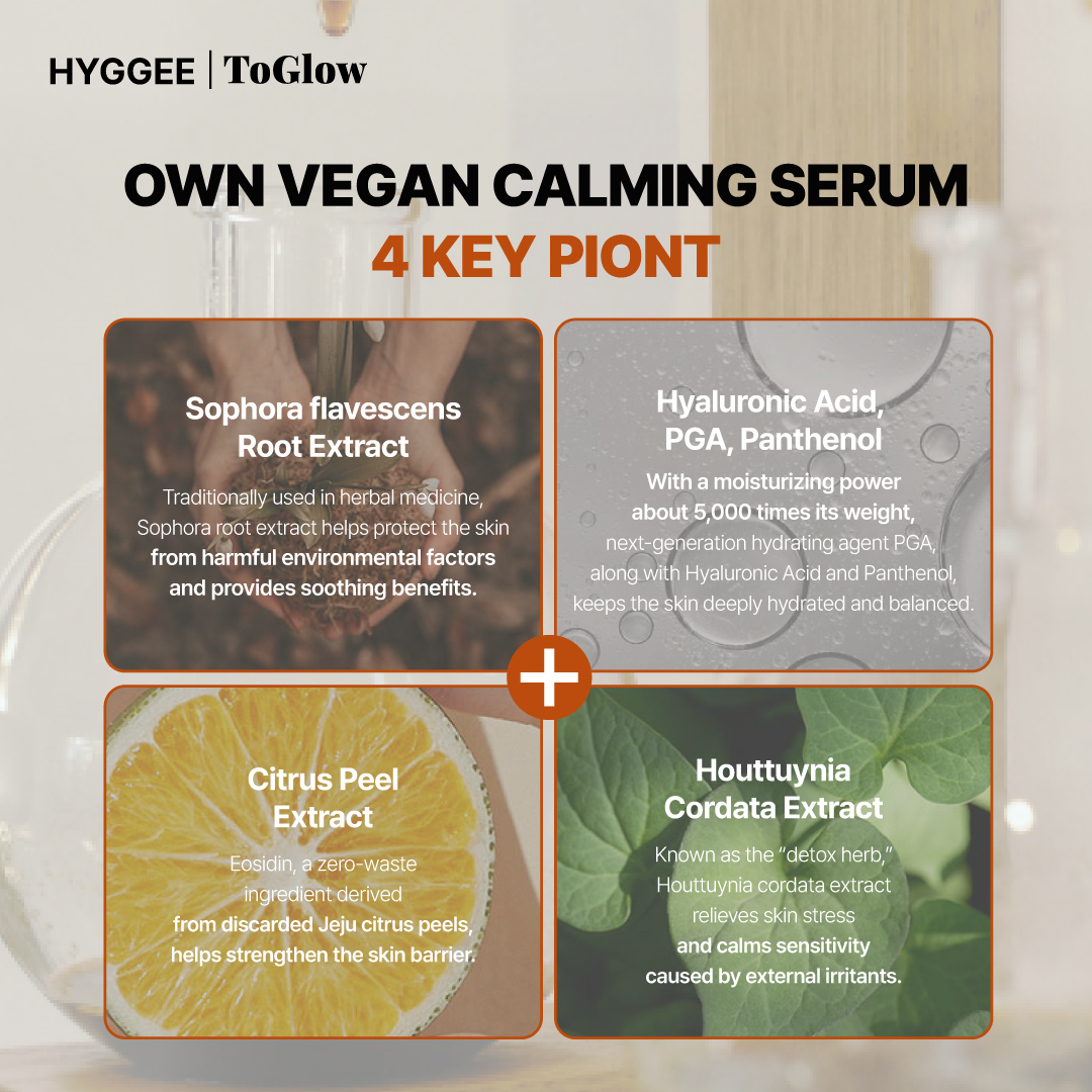 [HYGGEE] Own Vegan Calming Serum 50ml | Calms Deeply & Brightens Skin