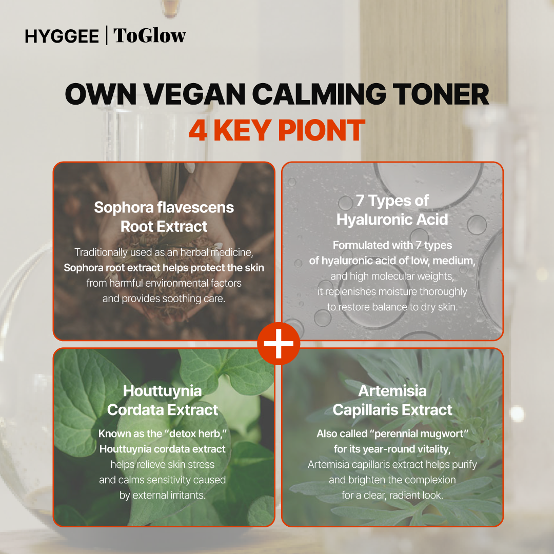 [HYGGEE] Own Vegan Calming Toner 250ml | Vegan Calm, Pure Hydration