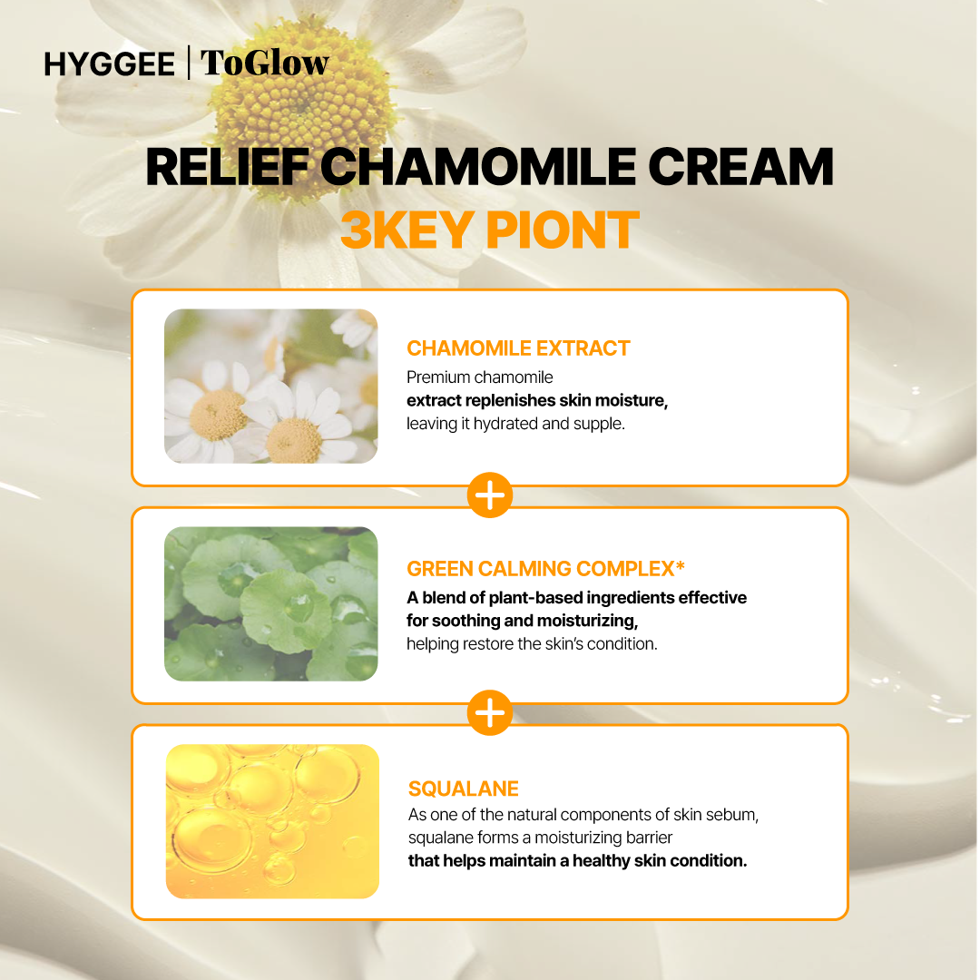 [HYGGEE] Relief Chamomile Cream 85g | Boosts Moisture, Sensitive Relief