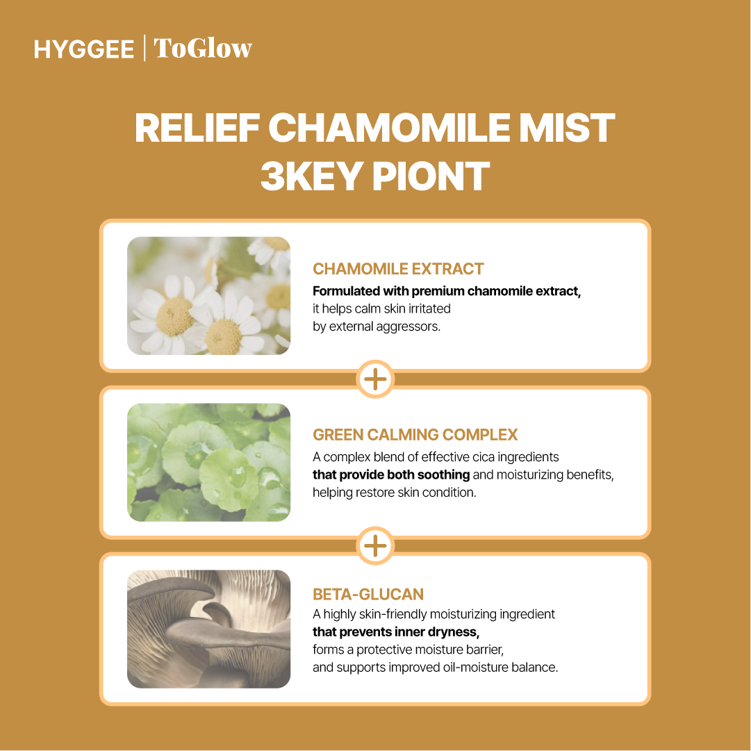 [HYGGEE] Relief Chamomile Mist 100ml | Calms Skin, Fast Refresh