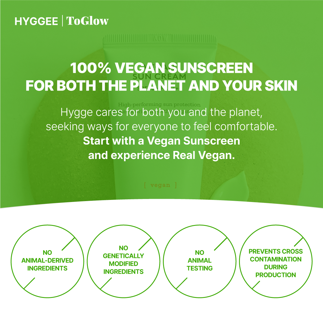 [HYGGEE] Vegan Sun Cream SPF50+, PA++++ 50ml | Vegan Pure, Maximum UV Shield