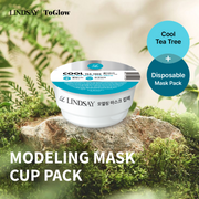 LINDSAY Disposable Modeling Mask Cup Pack - Tea Tree/Collagen/Vitamin