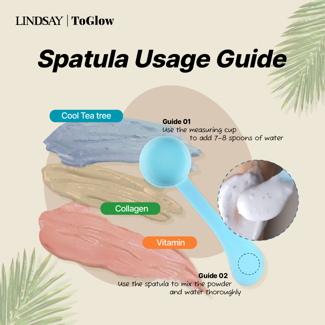 LINDSAY Disposable Modeling Mask Cup Pack - Tea Tree/Collagen/Vitamin