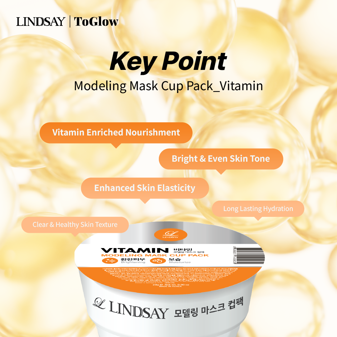 LINDSAY Disposable Modeling Mask Cup Pack - Tea Tree/Collagen/Vitamin