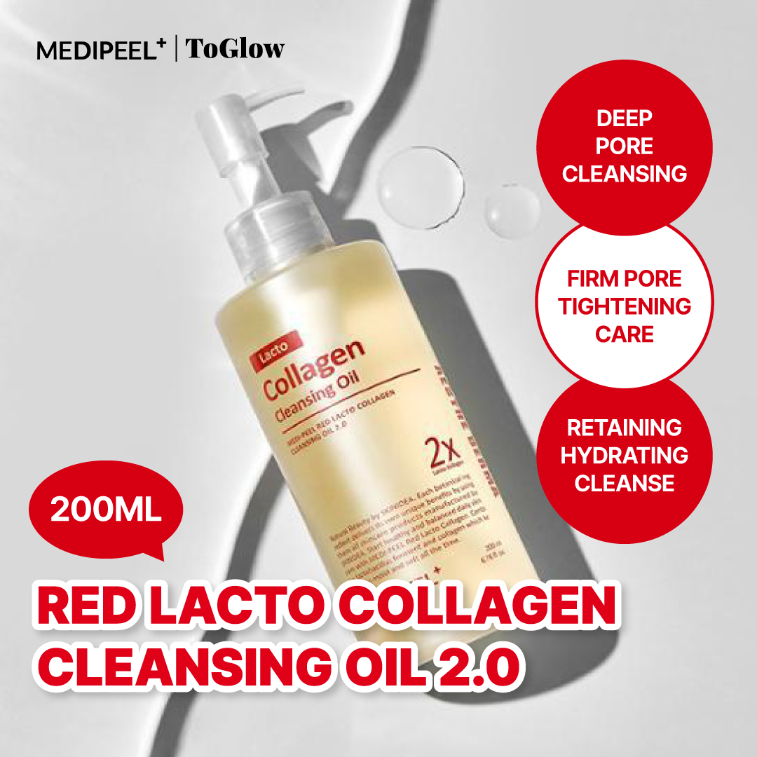 [MEDIPEEL] Red Lacto Collagen Cleansing Oil 2.0 200ml | Collagen Cleansing Oil for Deep Pore Purification