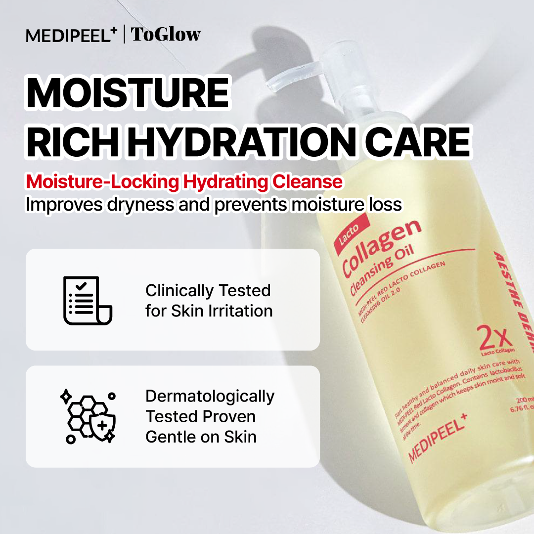 [MEDIPEEL] Red Lacto Collagen Cleansing Oil 2.0 200ml | Collagen Cleansing Oil for Deep Pore Purification