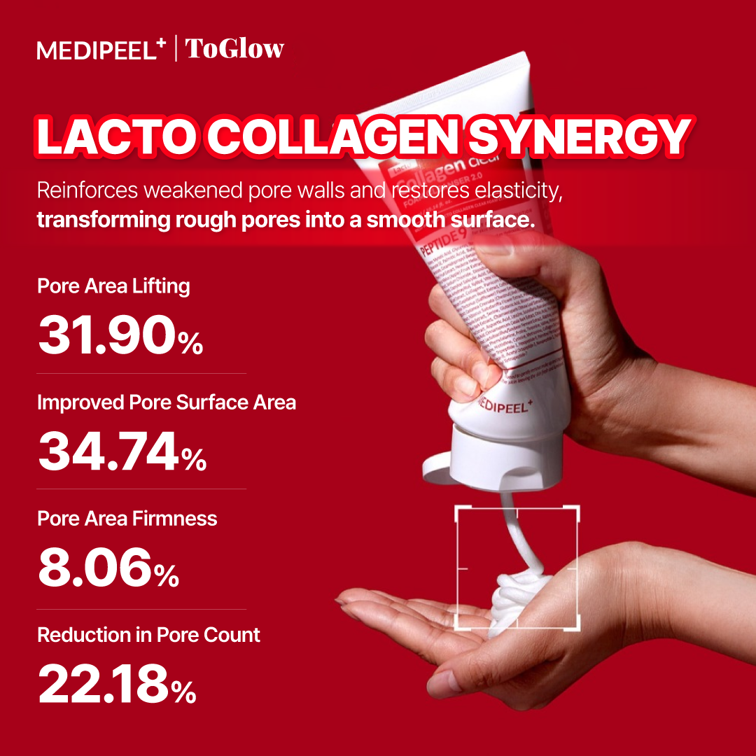 [MEDIPEEL] Red Lacto Collagen Clear 2.0 300ml | Foam Cleanser for Pore Purity and Moisture Care