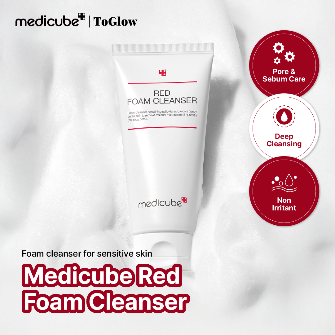 [medicube] Red Foam Cleanser 120ml | Gentle Acne Cleanser for Clear, Smooth Skin