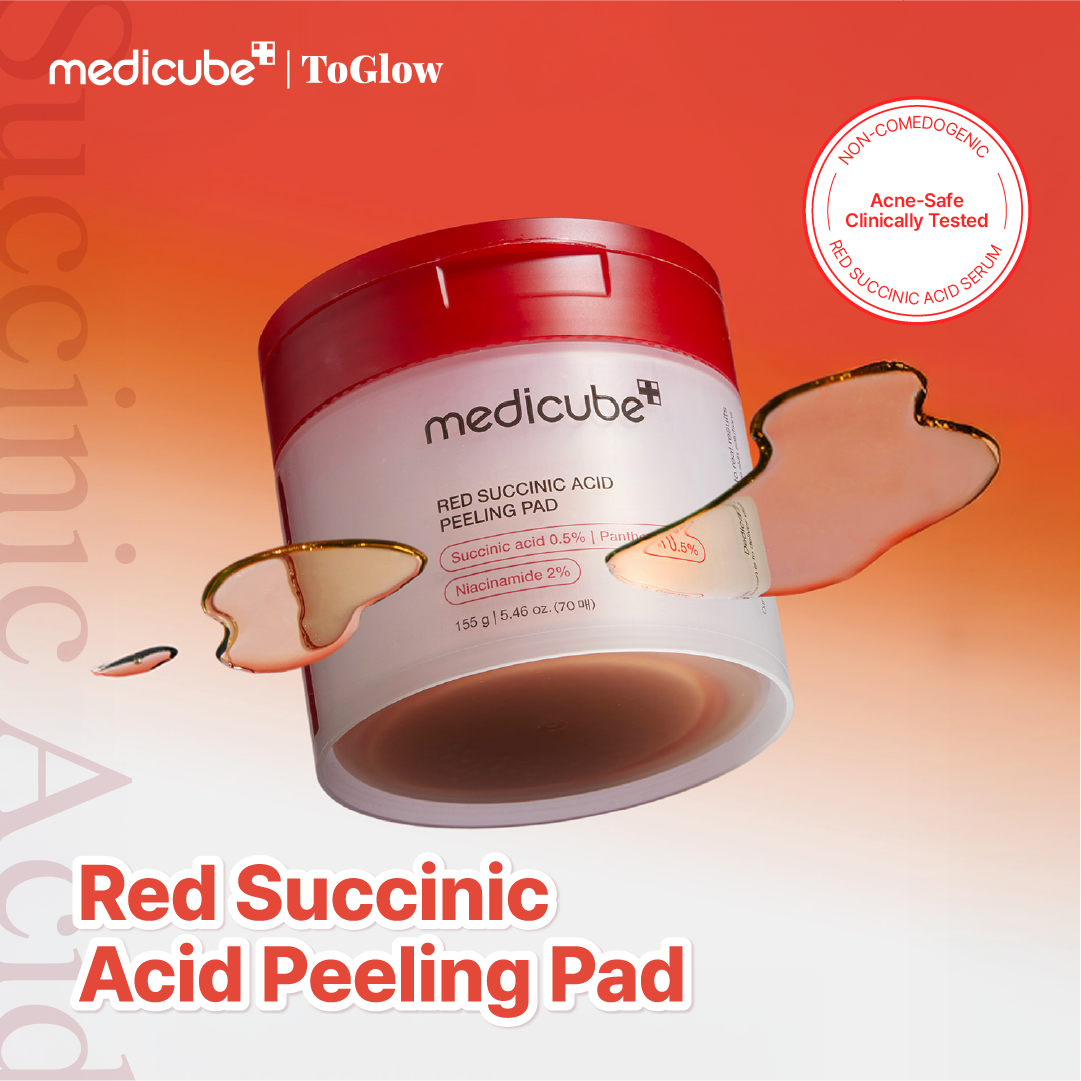 [medicube] Red Succinic Acid Peeling Pad 155g | Exfoliating Pads for Acne-Prone Skin