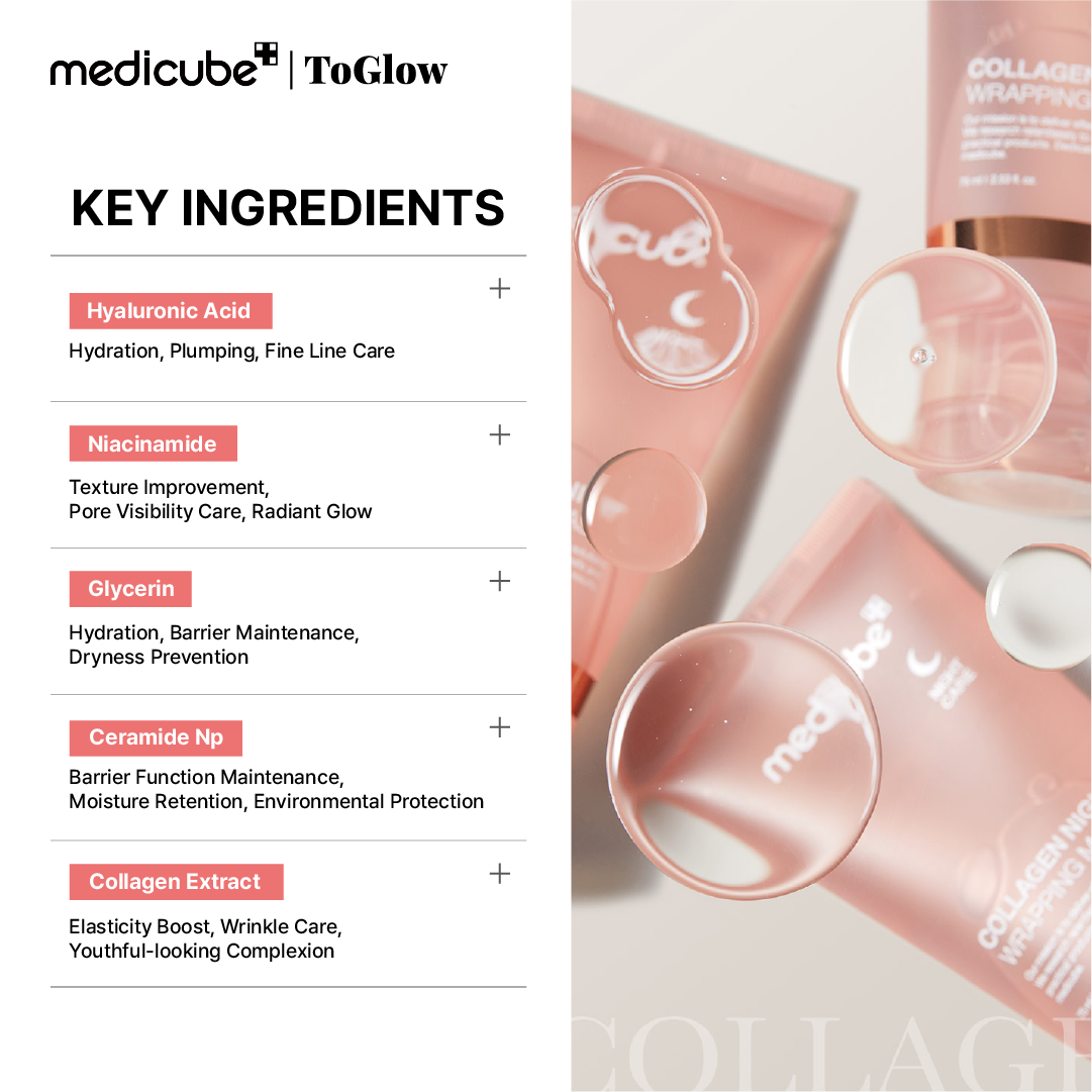 [medicube] Collagen Night Wrapping Mask 75ml | Overnight Mask for Firmness & Intensive Hydration