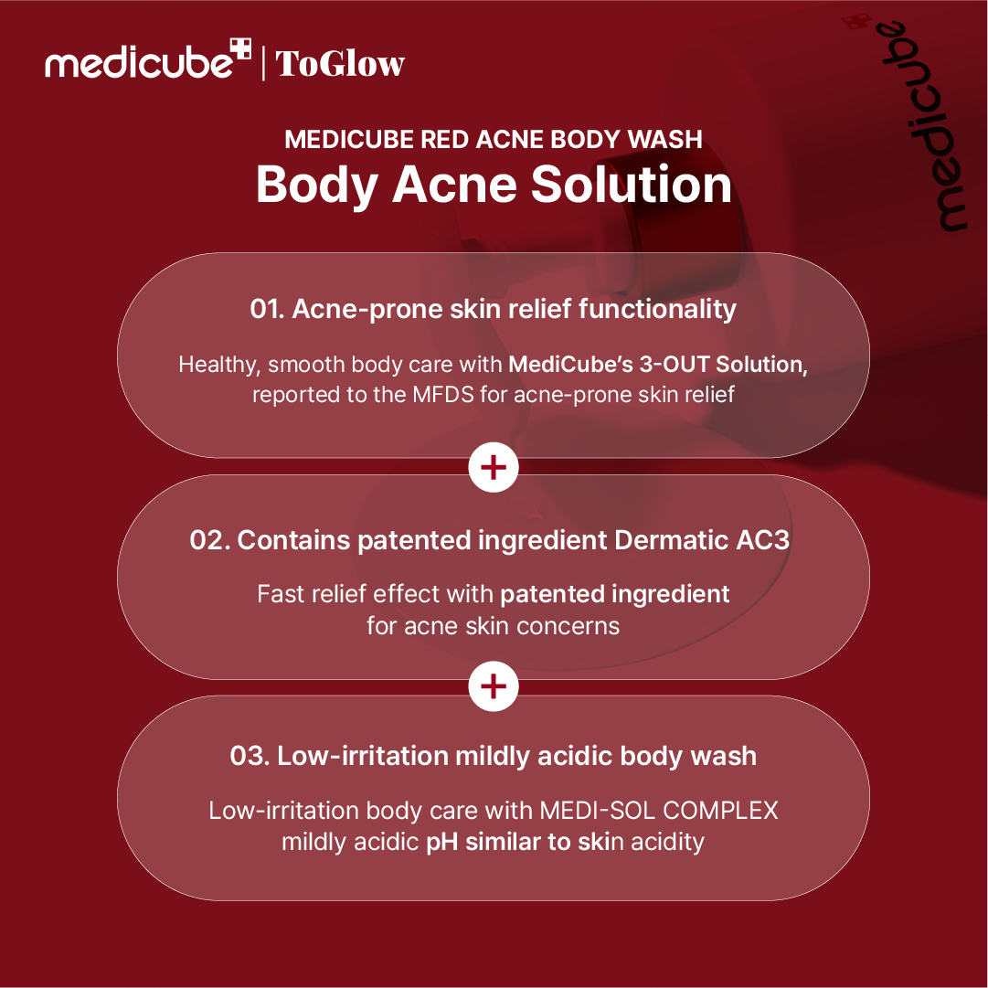 [medicube] Red Acne Body Wash 2.0 400g | Body Cleanser for Acne & Excess Sebum Care