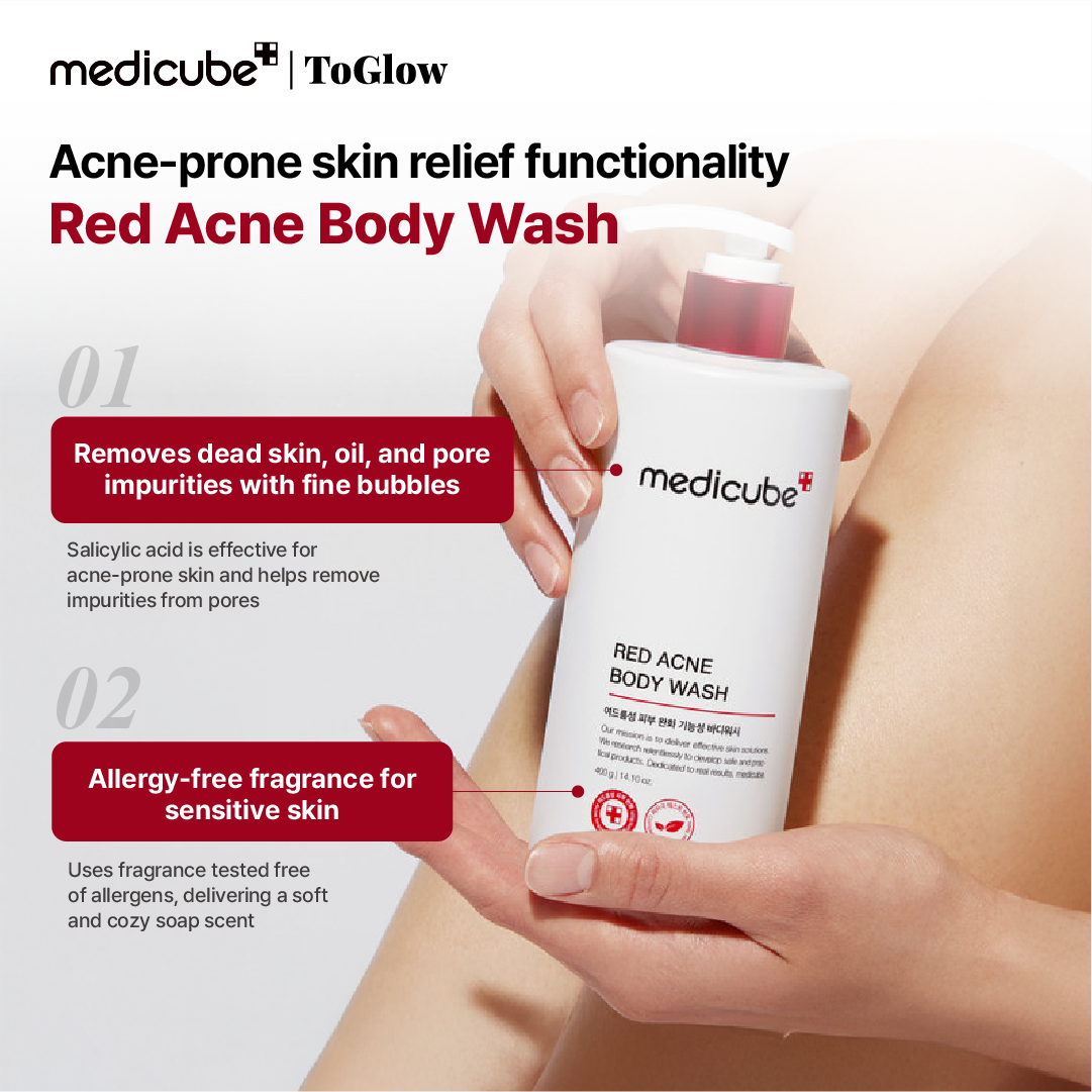 [medicube] Red Acne Body Wash 2.0 400g | Body Cleanser for Acne & Excess Sebum Care