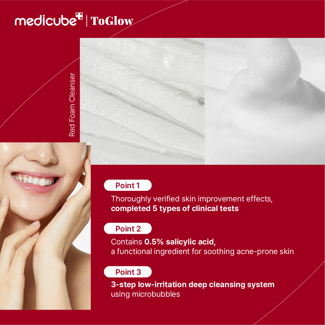 [medicube] Red Foam Cleanser 120ml | Gentle Acne Cleanser for Clear, Smooth Skin