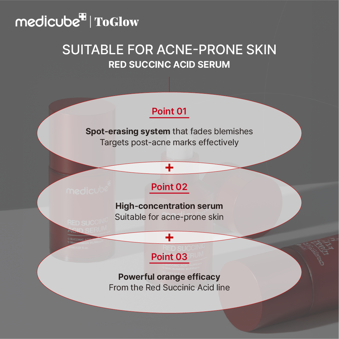 [medicube] Red Succinic Acid Serum 30ml | Acne-Clearing Serum with Succinic Acid