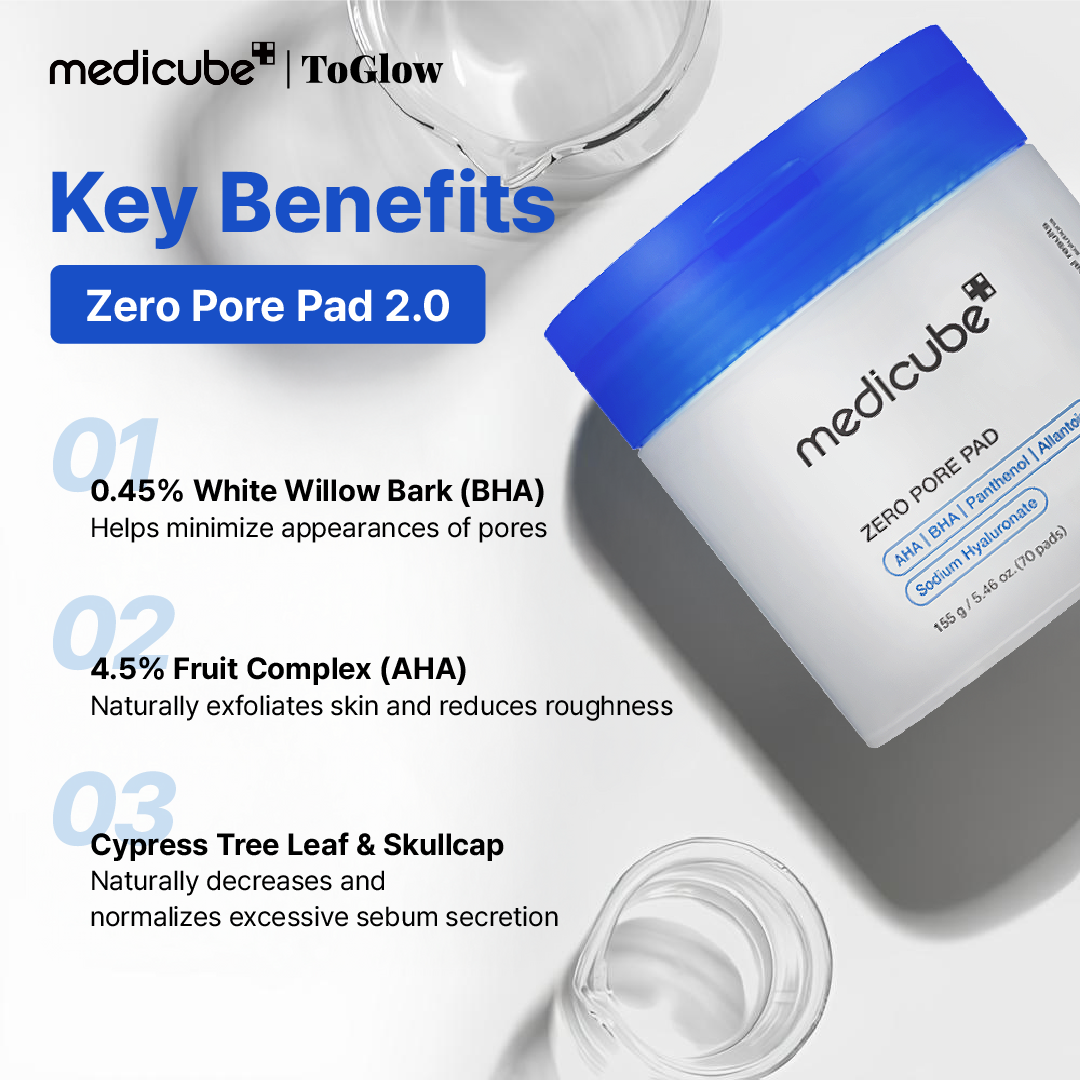 [medicube] Zero Pore Pad 2.0 155g | Exfoliating Pads for Clear, Refined Pores