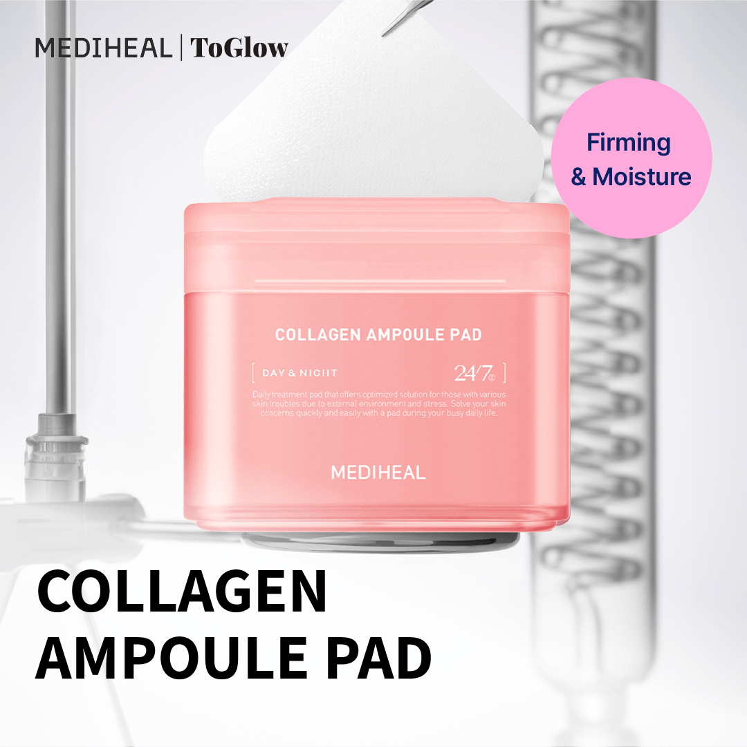 [MEDIHEAL] Collagen Ampoule Pad 100pcs | Firming Pads for Hydration & Elasticity